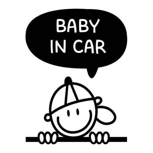 [BABY IN CAR]꿈꾸는 소년색깔있는  부분만이 스티커입니다