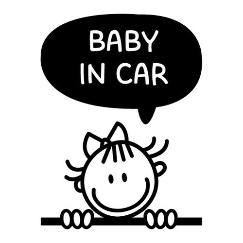 [BABY IN CAR]꿈꾸는 소녀색깔있는  부분만이 스티커입니다