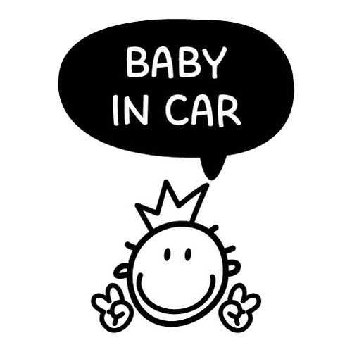 [BABY IN CAR]V-왕자님색깔있는  부분만이 스티커입니다