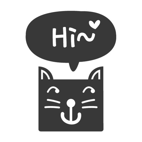 [스위치/포인트 스티커]네모고양이-두근두근색깔있는  부분만이 스티커입니다옵션에서 원하시는 문구를 선택하세요