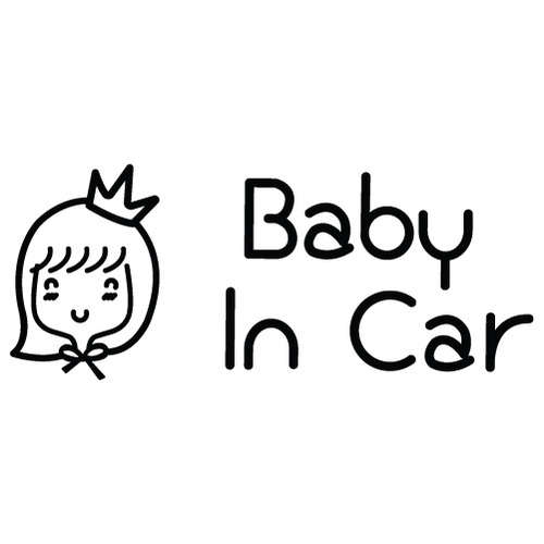 [Baby In Car]낭만창고 올리브-프리티 티아라색깔있는  부분만이 스티커입니다