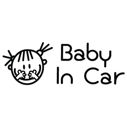 [Baby In Car]히히히~ 깜찍이색깔있는  부분만이 스티커입니다