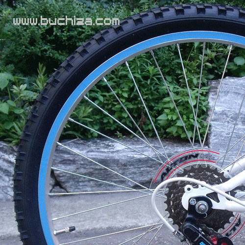 [디스크브레이크/픽시 장착 자전거용  휠 스티커]-색상:스카이블루옵션에서 스티커 폭과 인치를 선택하세요자전거 1대 장착가능
