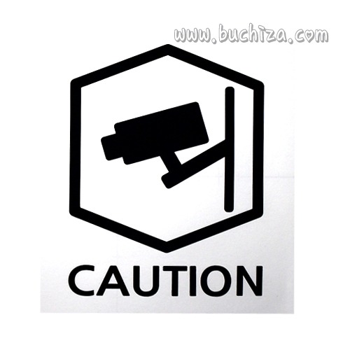 [엠블렘형스티커]WARNING/CAUTION-육각/CCTV 2옵션에서 WARNING/CAUTION중 선택하세요.