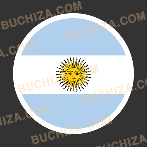 아르헨티나 원형 국기 스티커 [Digital Print]