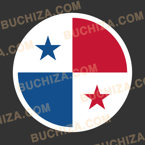 파나마 원형 국기 스티커 [Digital Print]