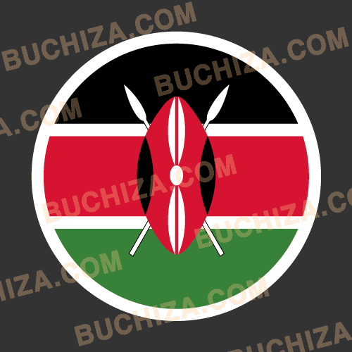 케냐 원형 국기 스티커 [Digital Print]