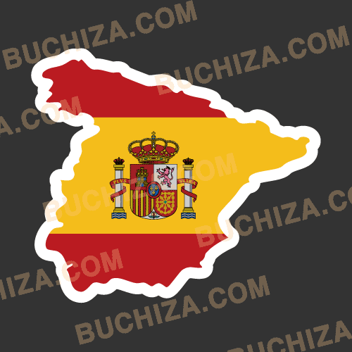 스페인 국기맵 스티커[Digital Print]