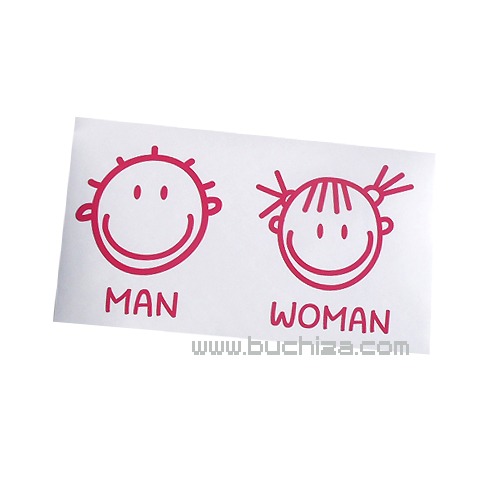 화장실표시 - 스마일 라인(MAN/WOMAN)이미지와 글씨만이 스티커입니다옵션의 사이즈는 WOMAN의 사이즈입니다MAN/WOMAN 1세트 상품