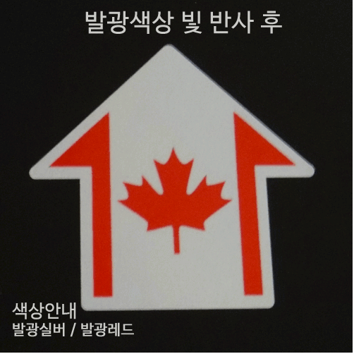 [디자인 세계국기]캐나다-화살표 옵션에서  발광/홀로그램 중 색상을 선택하세요.