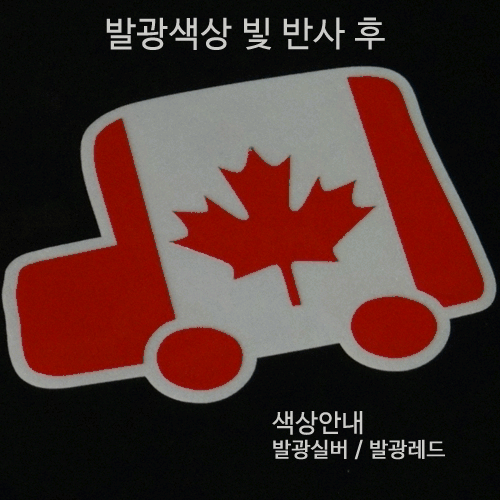 [디자인 세계국기]캐나다-CAR 옵션에서  발광/홀로그램 중 색상을 선택하세요.