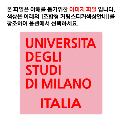 [이탈리아]밀라노 대학교옵션에서 색상을 선택하세요(조합형 커팅스티커 색상안내 참조)