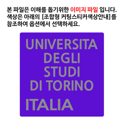 [이탈리아]토리노 대학교옵션에서 색상을 선택하세요(조합형 커팅스티커 색상안내 참조)
