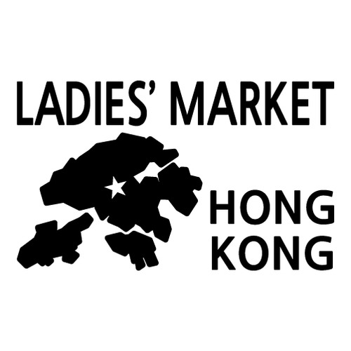 [세계여행 WITH 지도-홍콩]레이디스 마켓 A색깔있는 부분만이 스티커입니다.