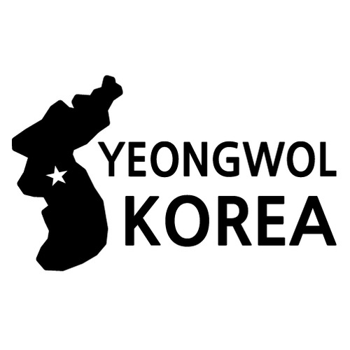[세계여행 WITH 지도]대한민국/영월 A색깔있는 부분만이 스티커입니다.