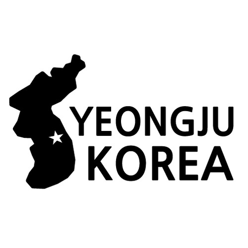 [세계여행 WITH 지도]대한민국/영주 A색깔있는 부분만이 스티커입니다.