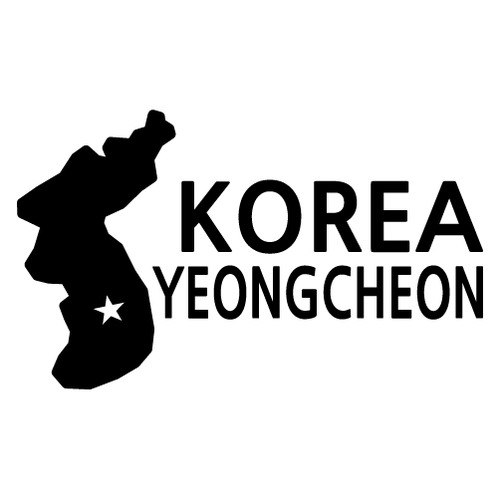 [세계여행 WITH 지도]대한민국/영천 A색깔있는 부분만이 스티커입니다.