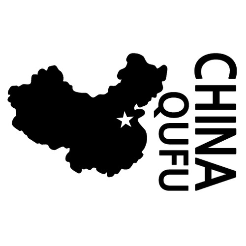 [세계여행 WITH 지도]중국/취푸(곡부) A색깔있는 부분만이 스티커입니다.