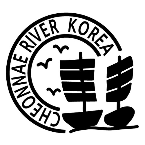 [한국의 강] 천내강/원형 A색깔있는 부분만이 스티커입니다.