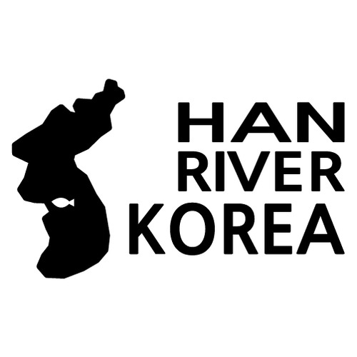 [한국의 강]한강/지도형 A색깔있는 부분만이 스티커입니다.