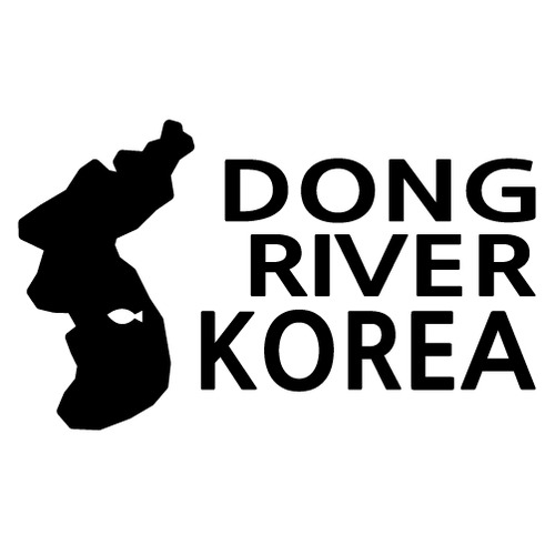 [한국의 강]동강/지도형 A색깔있는 부분만이 스티커입니다.