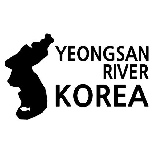 [한국의 강]영산강/지도형 A색깔있는 부분만이 스티커입니다.