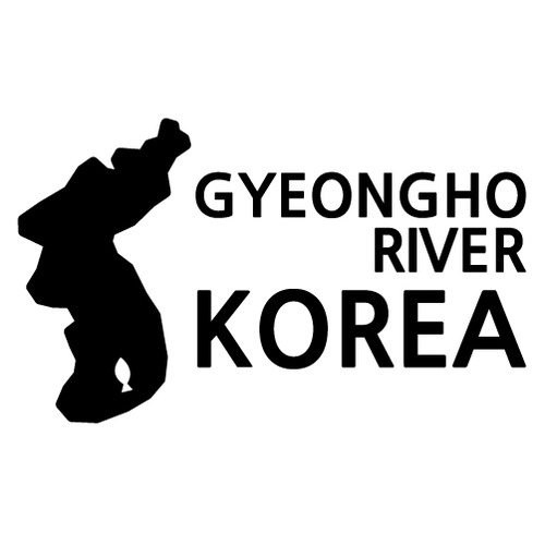 [한국의 강]경호강/지도형 A색깔있는 부분만이 스티커입니다.