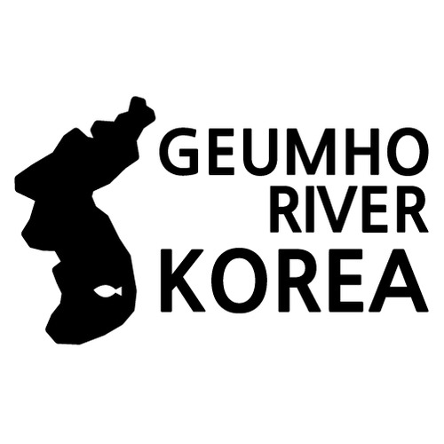 [한국의 강]금호강/지도형 A색깔있는 부분만이 스티커입니다.