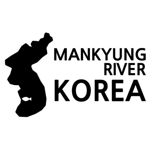 [한국의 강]만경강/지도형 A색깔있는 부분만이 스티커입니다.