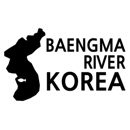 [한국의 강]백마강/지도형 A색깔있는 부분만이 스티커입니다.