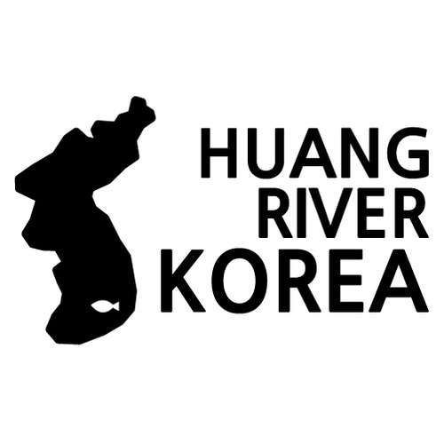 [한국의 강]황강/지도형 A색깔있는 부분만이 스티커입니다.