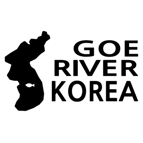 [한국의 강]괴강/지도형 A색깔있는 부분만이 스티커입니다.