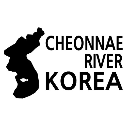 [한국의 강]천내강/지도형 A색깔있는 부분만이 스티커입니다.