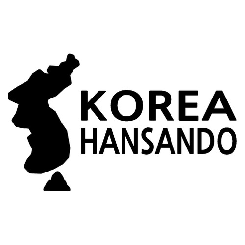[한국의 섬-지도형]한산도 A색깔있는 부분만이 스티커입니다.