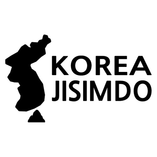 [한국의 섬-지도형]지심도 A색깔있는 부분만이 스티커입니다.
