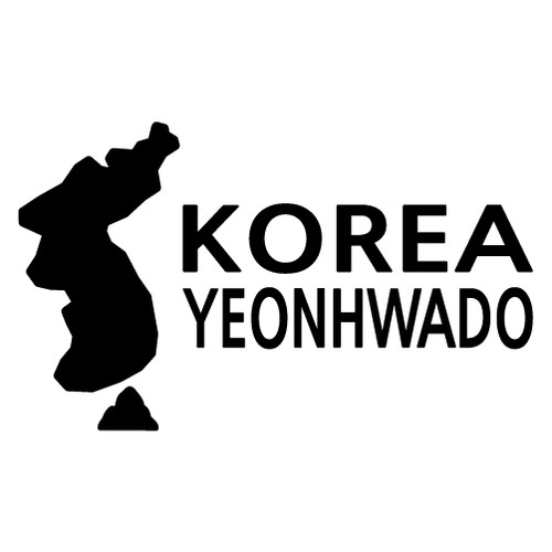 [한국의 섬-지도형] 연화도 A색깔있는 부분만이 스티커입니다.