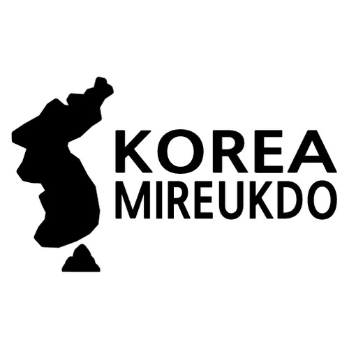 [한국의 섬-지도형] 미륵도 A색깔있는 부분만이 스티커입니다.