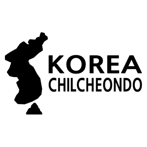 [한국의 섬-지도형] 칠천도 A색깔있는 부분만이 스티커입니다.