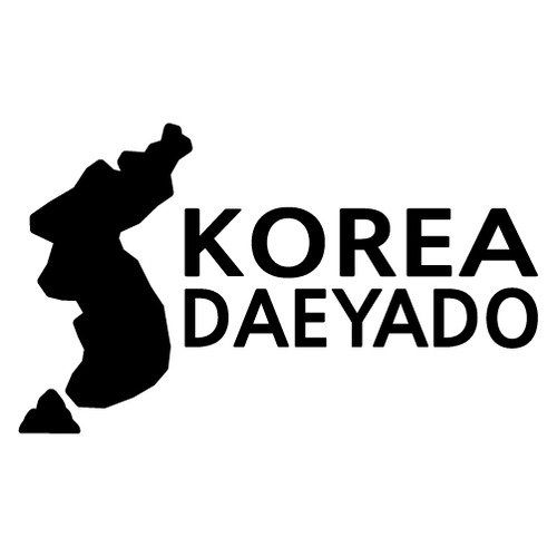 [한국의 섬-지도형] 대야도 A색깔있는 부분만이 스티커입니다.