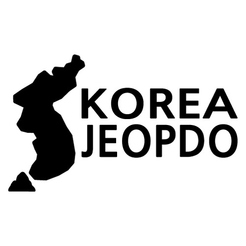 [한국의 섬-지도형] 접도 A색깔있는 부분만이 스티커입니다.