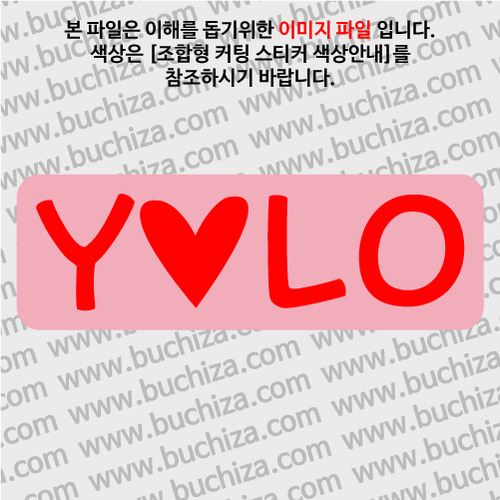 # YOLO 10 B옵션에서 색상을 선택하세요(조합형 커팅스티커 색상안내 참조)