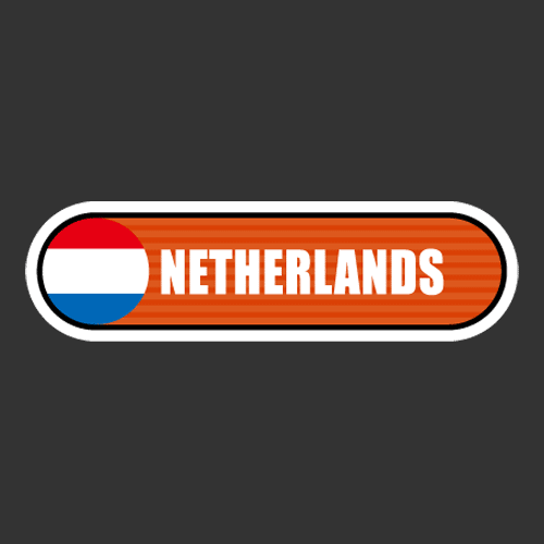 [Bar 국기] 네덜란드[Digital Print 스티커]