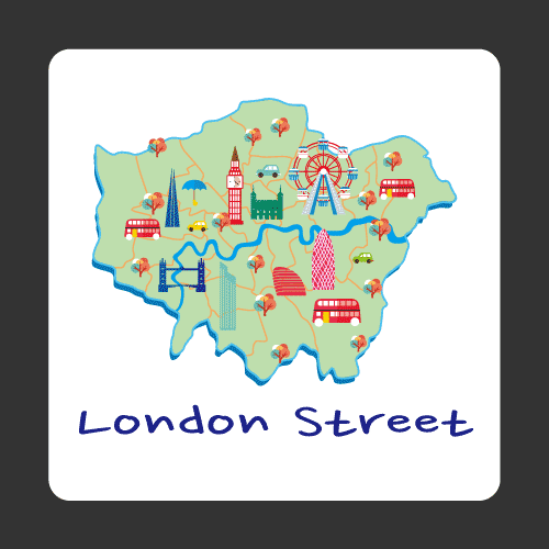 런던 지도 London Street[Digital Print 스티커]
