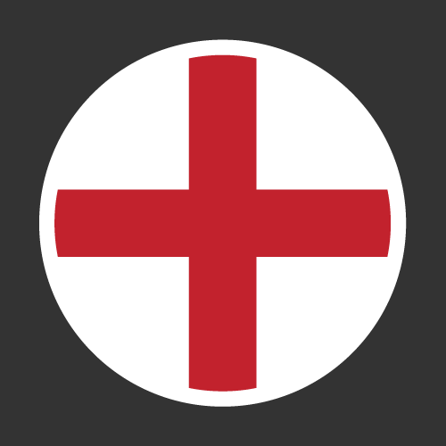 잉글랜드 원형 국기 스티커 [Digital Print]