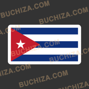 쿠바국기스티커[Digital Print]