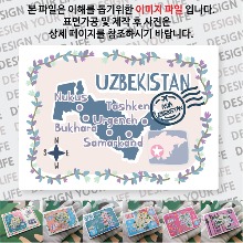 우즈베키스탄 마그넷 기념품 플로럴 자석 마그네틱 굿즈 제작