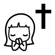 [십자가&amp;기도하는 올리브]소녀감성 러블리색깔있는  부분만이 스티커입니다