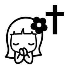 [십자가&amp;기도하는 올리브]소녀감성 러블리-플라워색깔있는  부분만이 스티커입니다