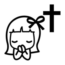 [십자가&amp;기도하는 올리브]소녀감성 러블리-리본색깔있는  부분만이 스티커입니다