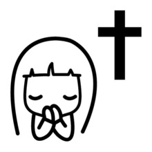 [십자가&amp;기도하는 올리브]소녀감성 청순색깔있는  부분만이 스티커입니다